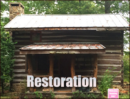 Historic Log Cabin Restoration  Winterville, North Carolina